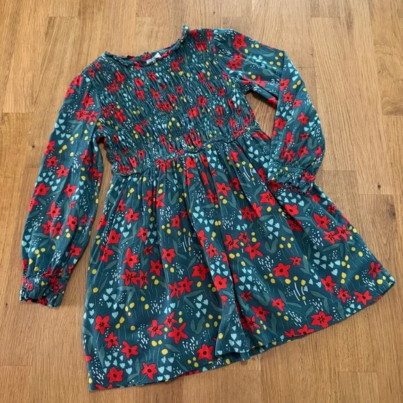 green emerald velvet dress Hanna Andersson Tank Dress with Pink & Green Watermelon Slices and Front Pockets. Size 12
